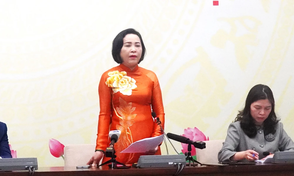 Phó Chủ tịch Quốc hội Nguyễn Thị Thanh, Ủy viên Hội đồng Bầu cử quốc gia. Ảnh: QH C Thah ok.JPG