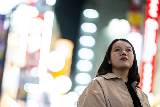 Kazane Kajiya chia sẻ về vụ kiện đòi quyền triệt sản tại Yokohama ngày 1/3. Ảnh: AFP