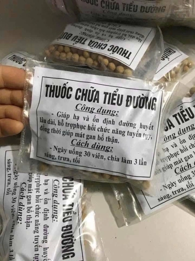 Gói thuốc không nguồn gốc, nhãn mác được bán tràn lan trên mạng, bất chấp nguy cơ gây hại cho người dùng. Ảnh chụp màn hình