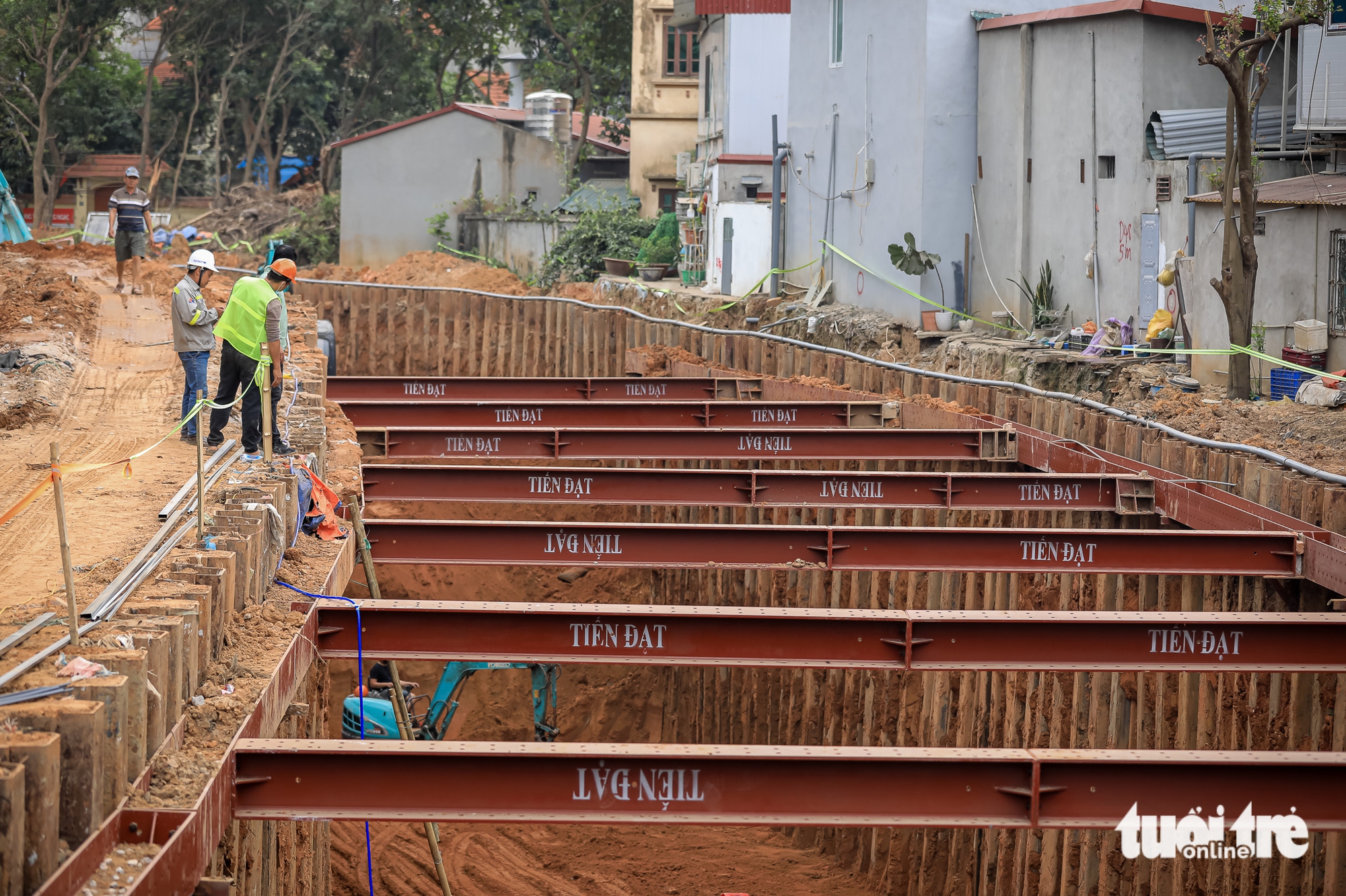 Cận cảnh loạt 'đại công trường' các dự án chống ngập ở Hà Nội đang hối hả thi công - Ảnh 8.