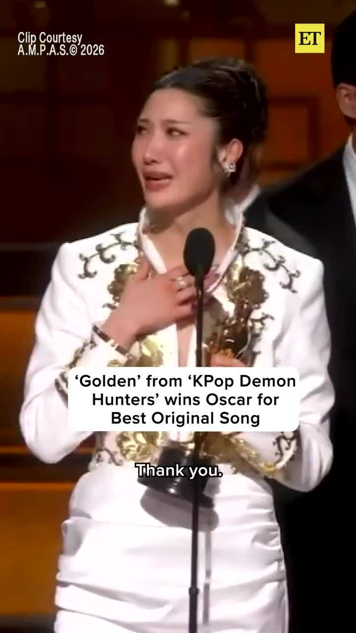 Ejae phát biểu nhận giải Ca khúc xuất sắc tại Oscar 2026