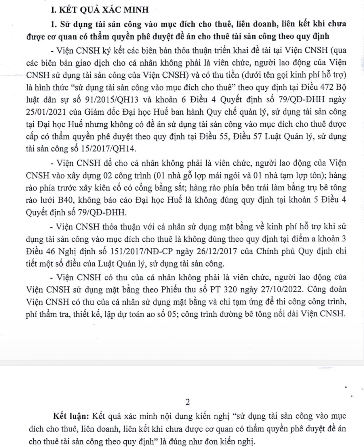 Đại học Huế kết luận sai phạm tại Viện Công nghệ sinh học - Ảnh 2.