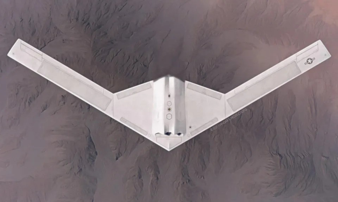 Hình dựng giả định về UAV RQ-180 dựa trên những lần phi cơ được nhìn thấy. Đồ họa: Hangar B Productions