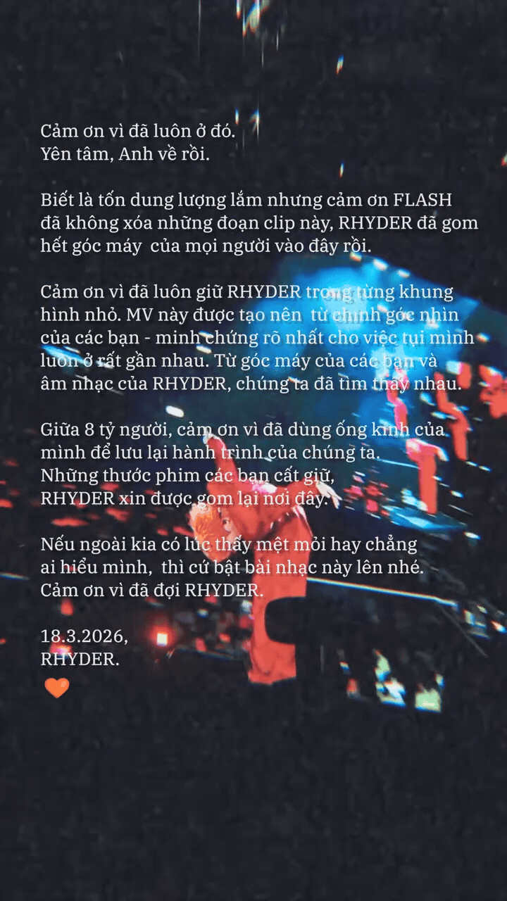 Động thái của RHYDER khiến fan xem xong chỉ muốn khóc- Ảnh 4.