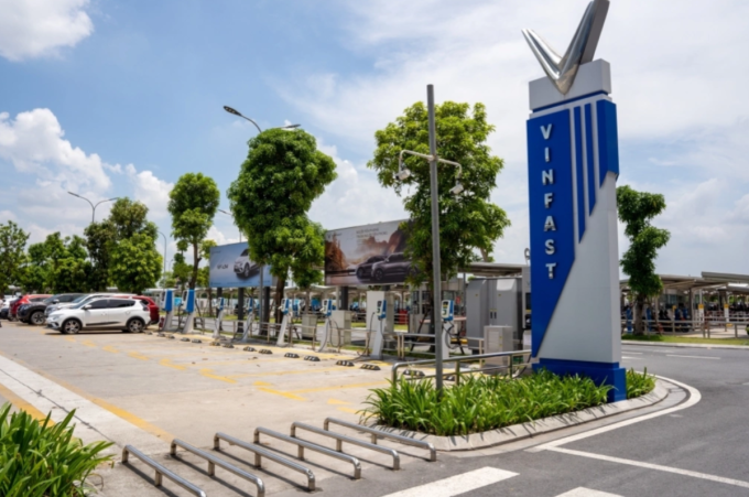 Một trạm sạc xe điện của VinFast. Ảnh: VinFast
