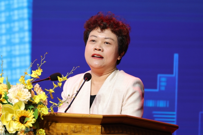 PGS Chu Cẩm Thơ tại hội thảo về giáo dục STEM, sáng 21/3. Ảnh: Thanh Hằng