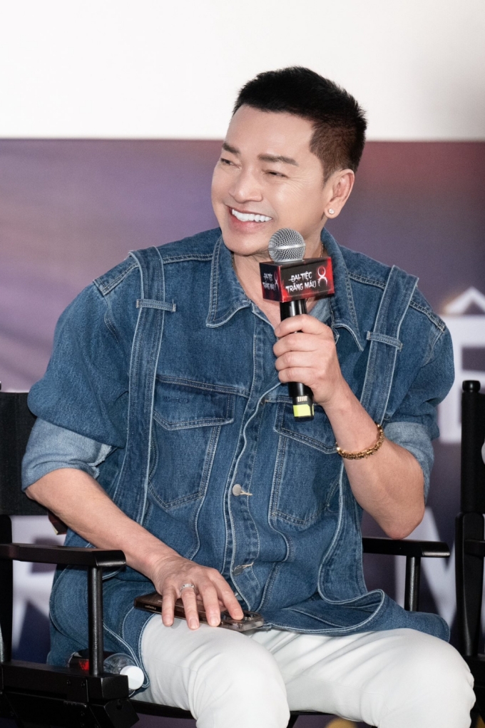 Diễn viên Quang Minh ở buổi ra mắt phim điện ảnh mới, hôm 19/3. Ảnh: Thu Thảo