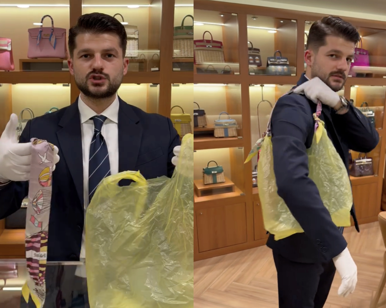 Túi nylon vàng của Trương Tịnh Nghi đang giúp Balenciaga thành 