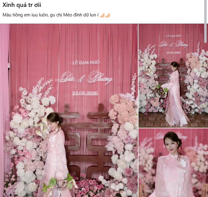 Cô dâu hot nhất TikTok hôm nay: Diện áo dài xinh phát sáng, cả cõi mạng 