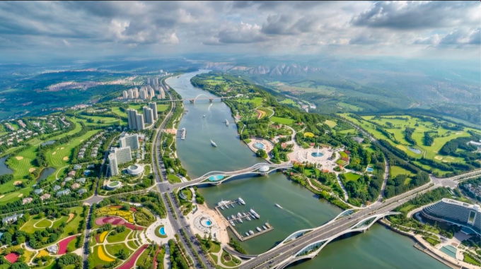 Phối cảnh phát triển đô thị hai bên sông Hồng trong đồ án