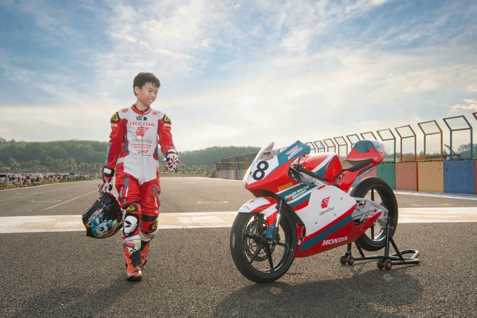 Ngô Nguyễn Minh Tuấn, tay đua trẻ nhất Honda Racing Vietnam. Ảnh: HVN