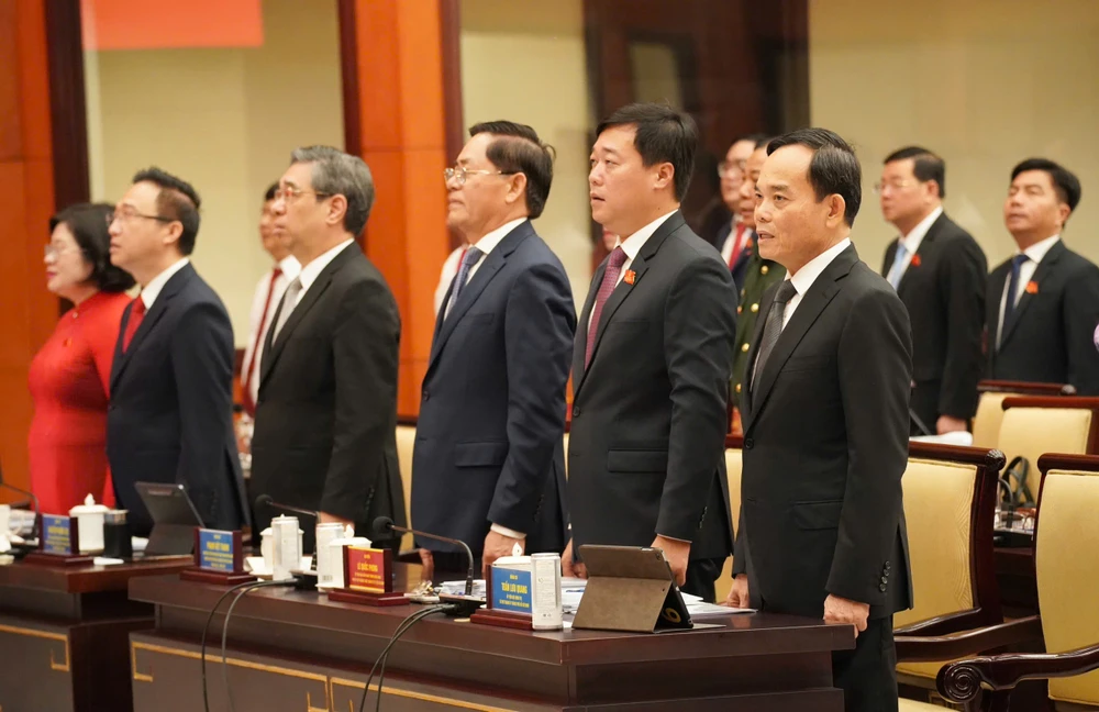 Các đại biểu tham dự kỳ họp thứ nhất HĐND TP.HCM khóa XI, nhiệm kỳ 2026-2031, sáng 30-3 Ảnh: THUẬN VĂN sang-nay-se-bau-chu-tich-va-cac-pho-chu-tich-hdnd-ubnd-tp-hcm.jpg