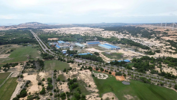 Nhà máy chế biến titnanium và zirconium của Hưng Thịnh tại xã Hòa Thắng. Ảnh: Nguyễn Quốc