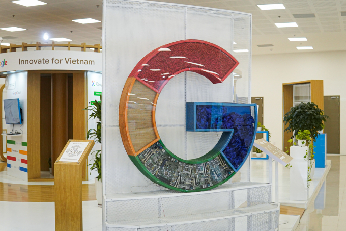 Logo Google tại một sự kiện về đổi mới sáng tạo ởở Hà Nội, tháng 10/2024. Ảnh: Lưu Quý