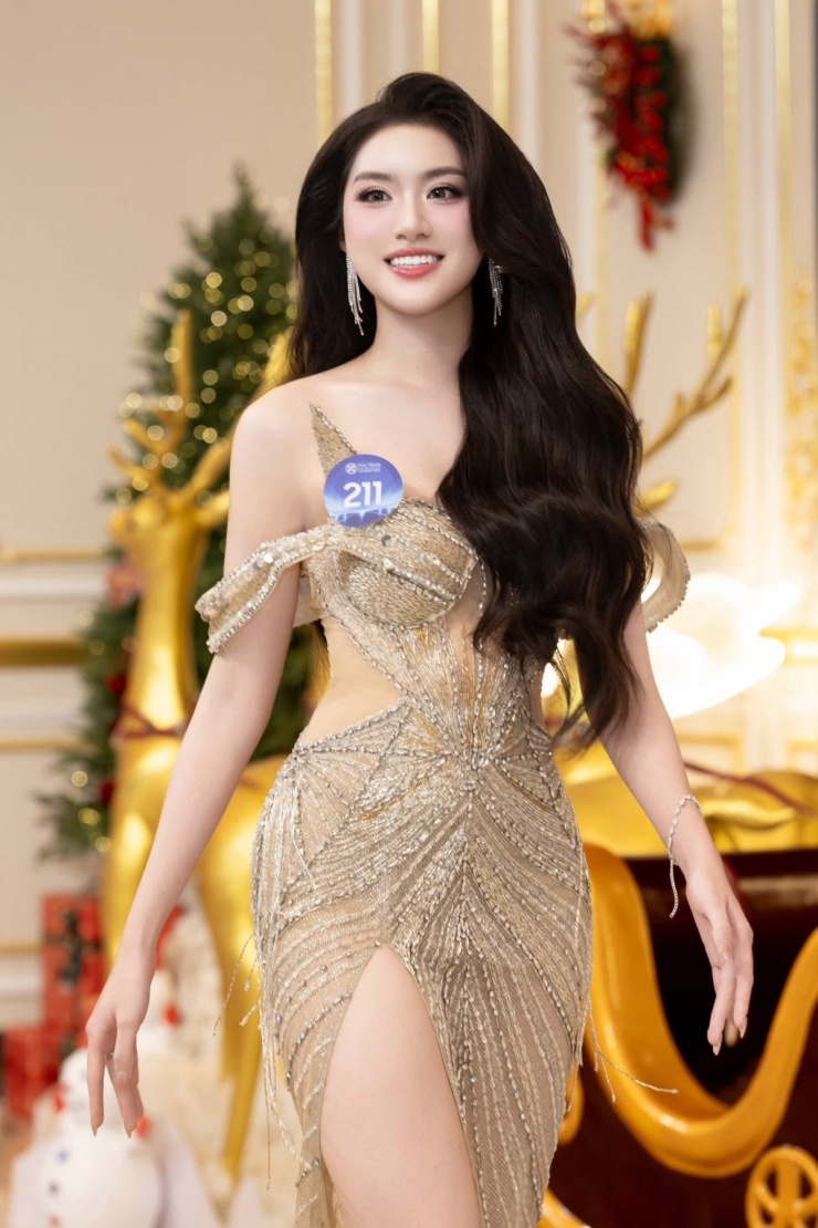 Hành trình chinh phục vương miện Miss World Vietnam của Phương Oanh 9 Phương Oanh tại họp báo công bố thí sinh hôm 12/12/2025. Cô chính thức nhập cuộc từ vòng họp báo công bố thí sinh cuối năm 2025, sau đó vào top 50 và dần khẳng định vị trí qua từng vòng thi.