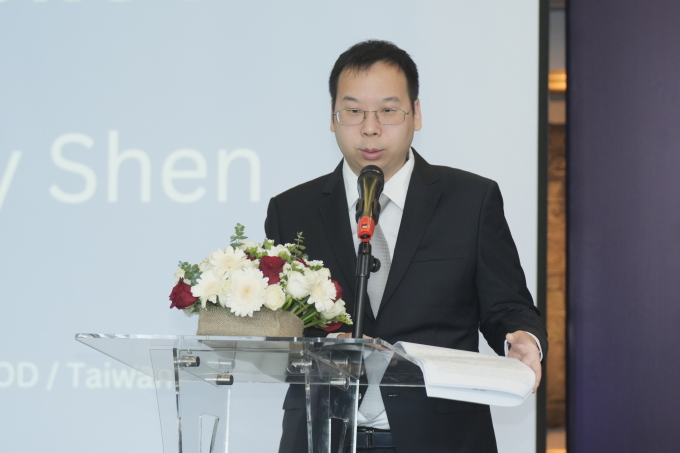 Ông Shen Tai-an - tân Phó Chủ tịch HĐQT phát biểu tại Đại hội. Ảnh: Janus Group