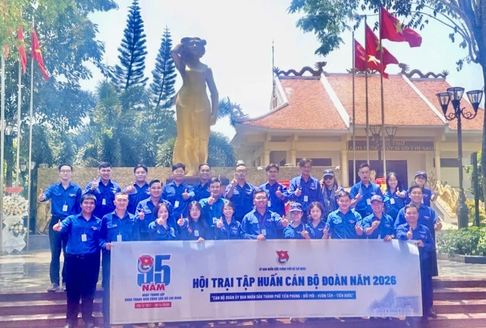 Hội trại tập huấn Cán bộ Đoàn năm 2026 tại xã Đất Đỏ. Ảnh: BTC