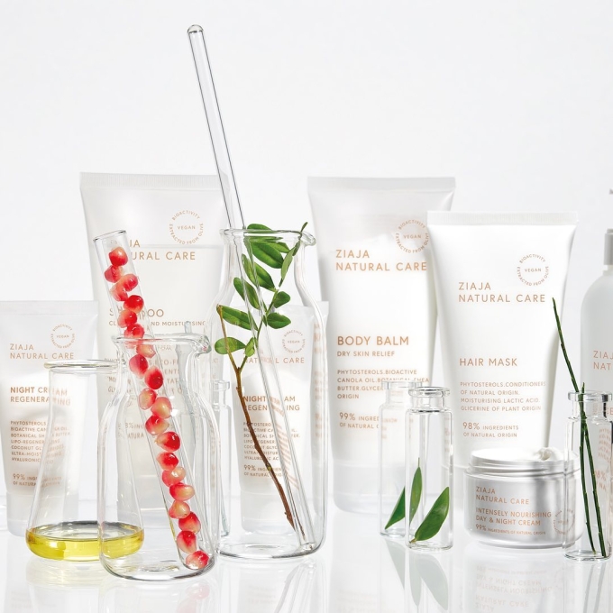 Các dòng sản phẩm có nguồn gốc tự nhiên của Ziaja. Ảnh: Ziaja