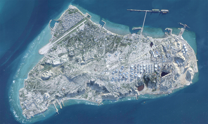 Đảo Kharg trong ảnh vệ tinh chụp ngày 26/2. Ảnh: AP