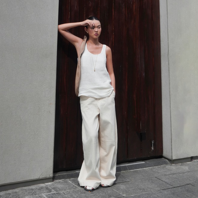 Mùa hè trong trẻo, nhẹ nhàng trên trang phục vải linen- Ảnh 8.
