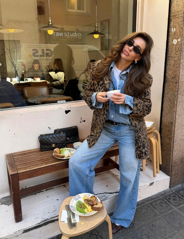 Diện đồ denim theo phong cách cá tính, nổi loạn- Ảnh 7.