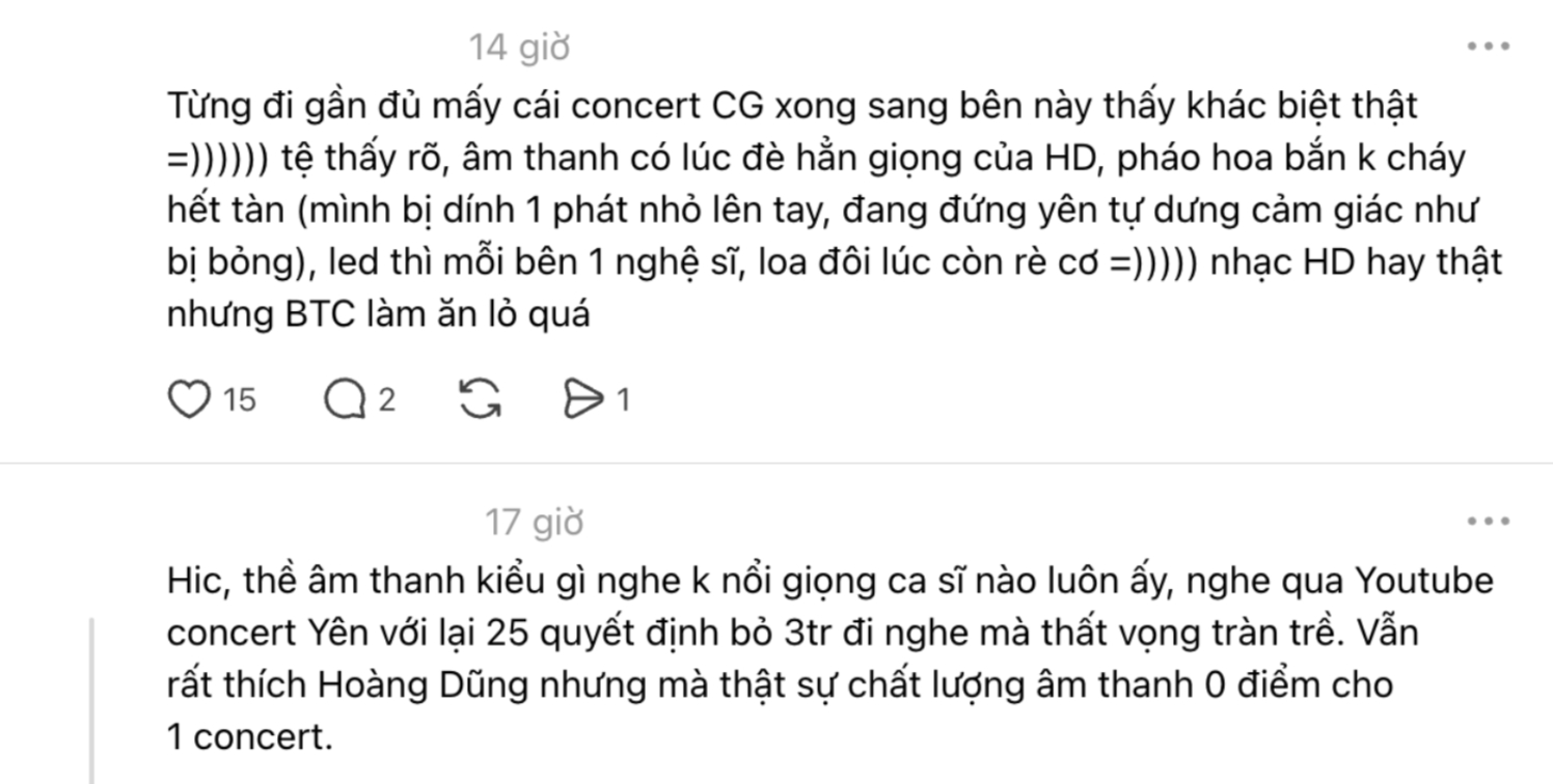 Khán giả than thở loạt trải nghiệm bất ổn trong concert Hoàng Dũng, chỉ ra điểm gây thất vọng nhất- Ảnh 5.