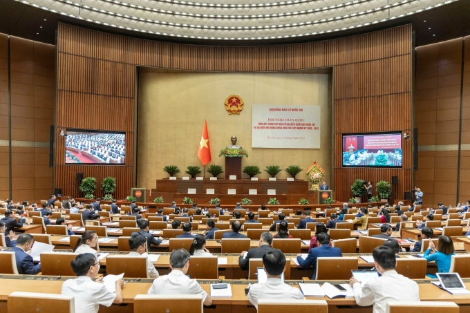 Các đại biểu dự hội nghị tại Hội trường Diên Hồng, Nhà Quốc hội. Ảnh: Hoàng Phong