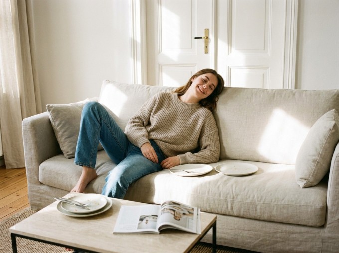 Sau bữa tối nên tránh nằm, ngồi quá lâu một chỗ. Thay vào đó có thể dọn dẹp bát đĩa, đi lại nhẹ nhàng đến tiêu hao bớt năng lượng.