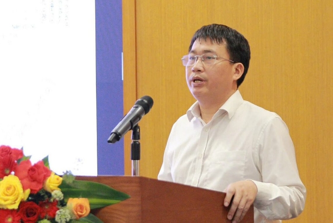 Ông Nguyễn Xuân Hiển nói về triển vọng phát triển AI trong cảnh báo thiên tai. Ảnh: Cục KTTV