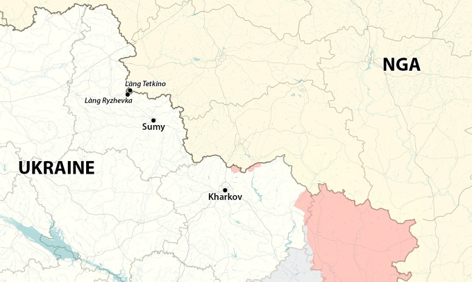 Vị trí thành phố Kharkov của Ukraine. Đồ họa: RYV