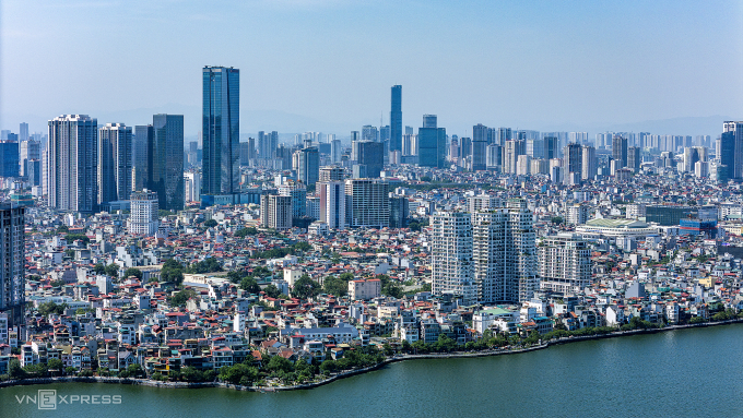 Thành phố Hà Nội nhìn từ trên cao. Ảnh: Giang Huy