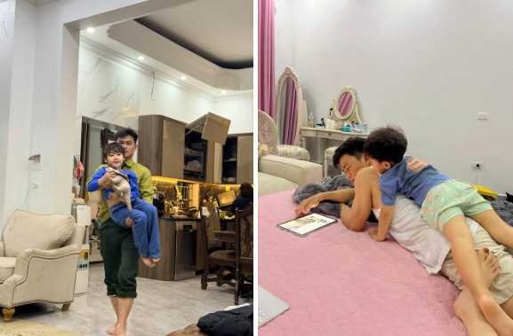 Con trai Hoà Minzy: Bố Cương yêu thương con nhất và con cũng yêu bố nhất