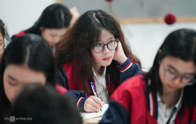 Học sinh trường THPT Đỗ Mười, Hà Nội, tháng 2/2026. Ảnh: Hoàng Giang