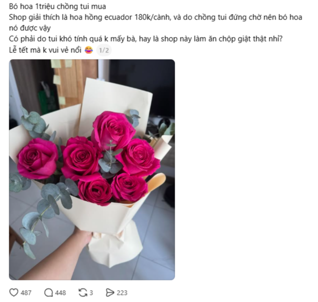 Bó hoa 1 triệu gây tranh cãi nhất 8/3- Ảnh 1.