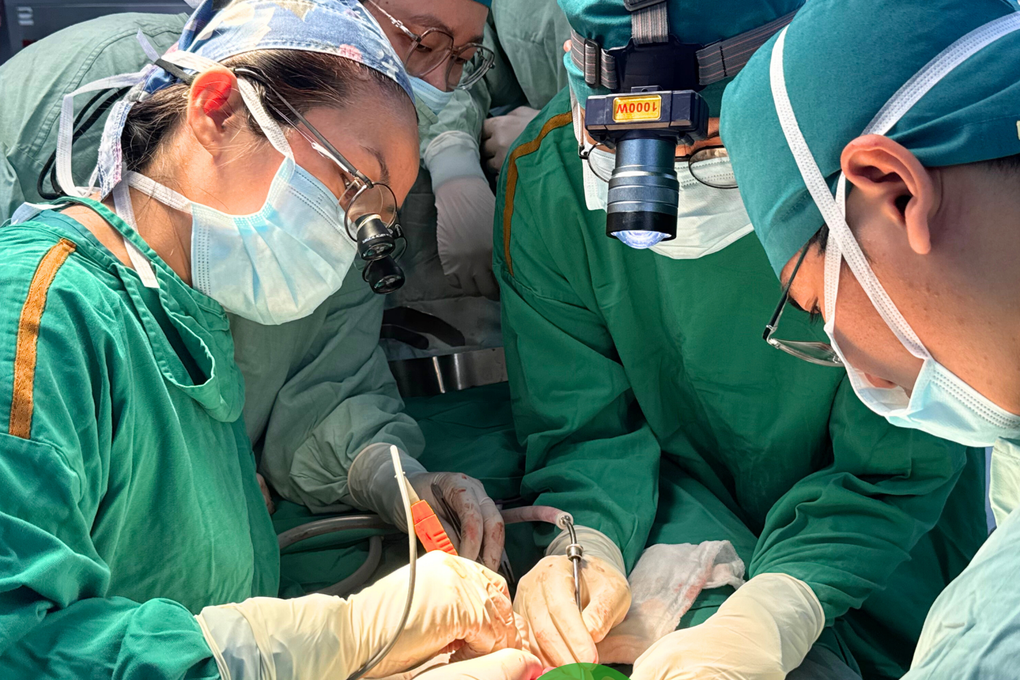 Bụng đột ngột nhô to, bé sơ sinh phát hiện khối u quái 1,3kg cực hiếm gặp - 1