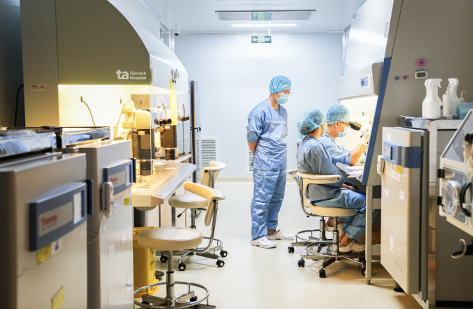Hệ thống phòng nuôi cấy phôi lab-trong-lab tại IVF Tâm Anh. Ảnh: Bệnh viện Đa khoa Tâm Anh