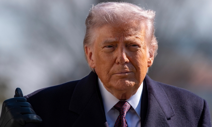 Tổng thống Mỹ Donald Trump tại Nhà Trắng hôm 27/2. Ảnh: AP