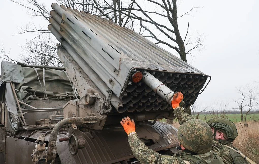 Binh sĩ Nga hoạt động trên chiến trường Ukraine. Ảnh: TASS chiến sự nga-ukraine 26-3.jpg