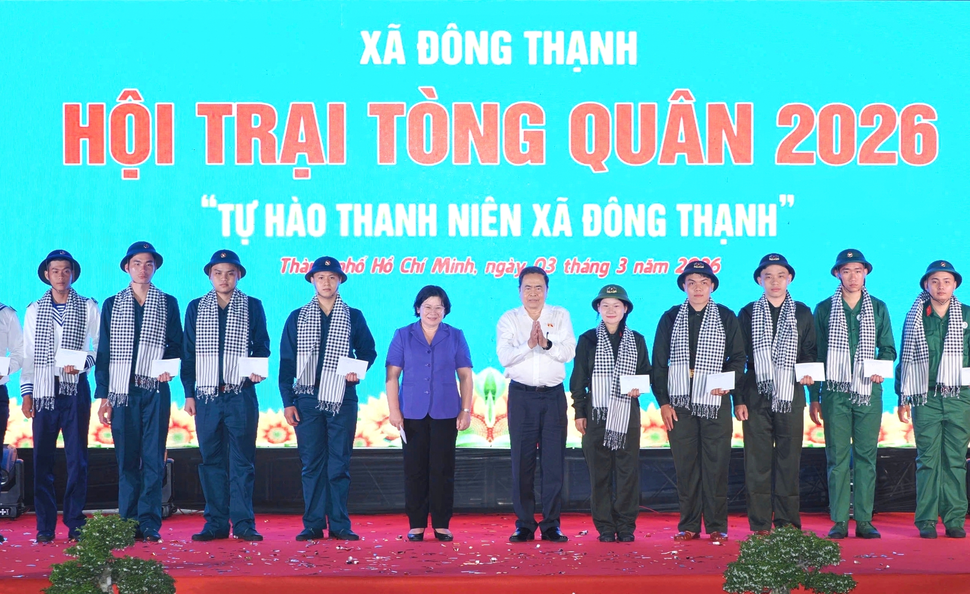 Chủ tịch Quốc hội Trần Thanh Mẫn dự Hội trại tòng quân năm 2026 tại xã Đông Thạnh - Ảnh 1.