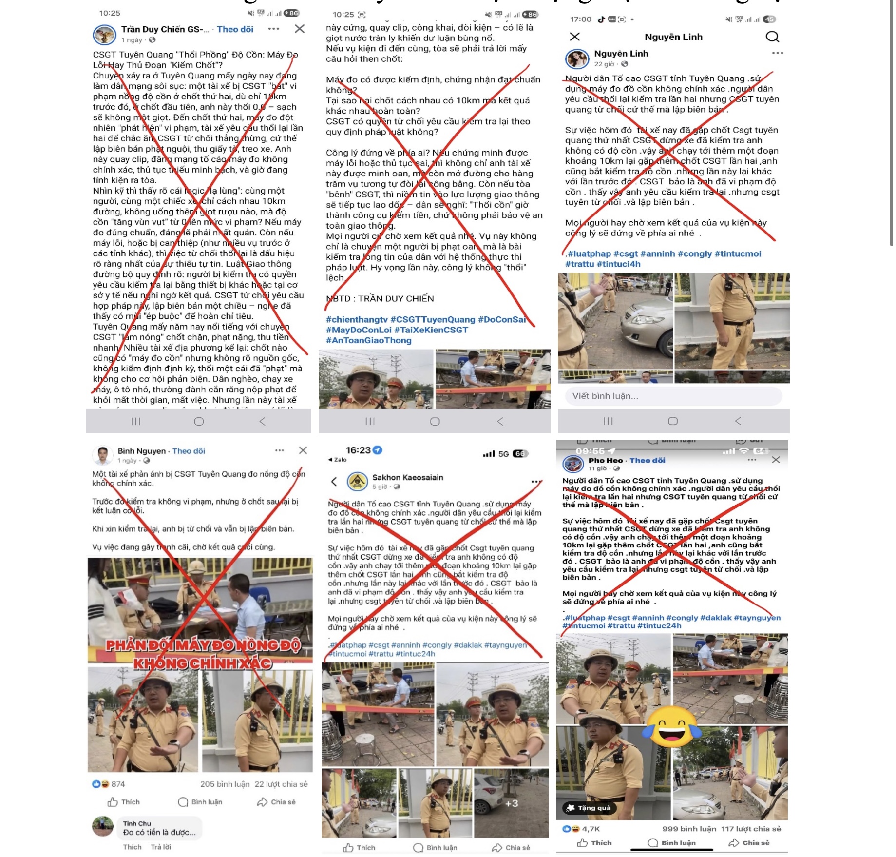 Chuyển hồ sơ vụ bịa đặt CSGT Tuyên Quang không cho thổi lại cồn để điều tra- Ảnh 1. Chuyển hồ sơ vụ bịa đặt CSGT Tuyên Quang không cho thổi lại cồn để điều tra- Ảnh 1.