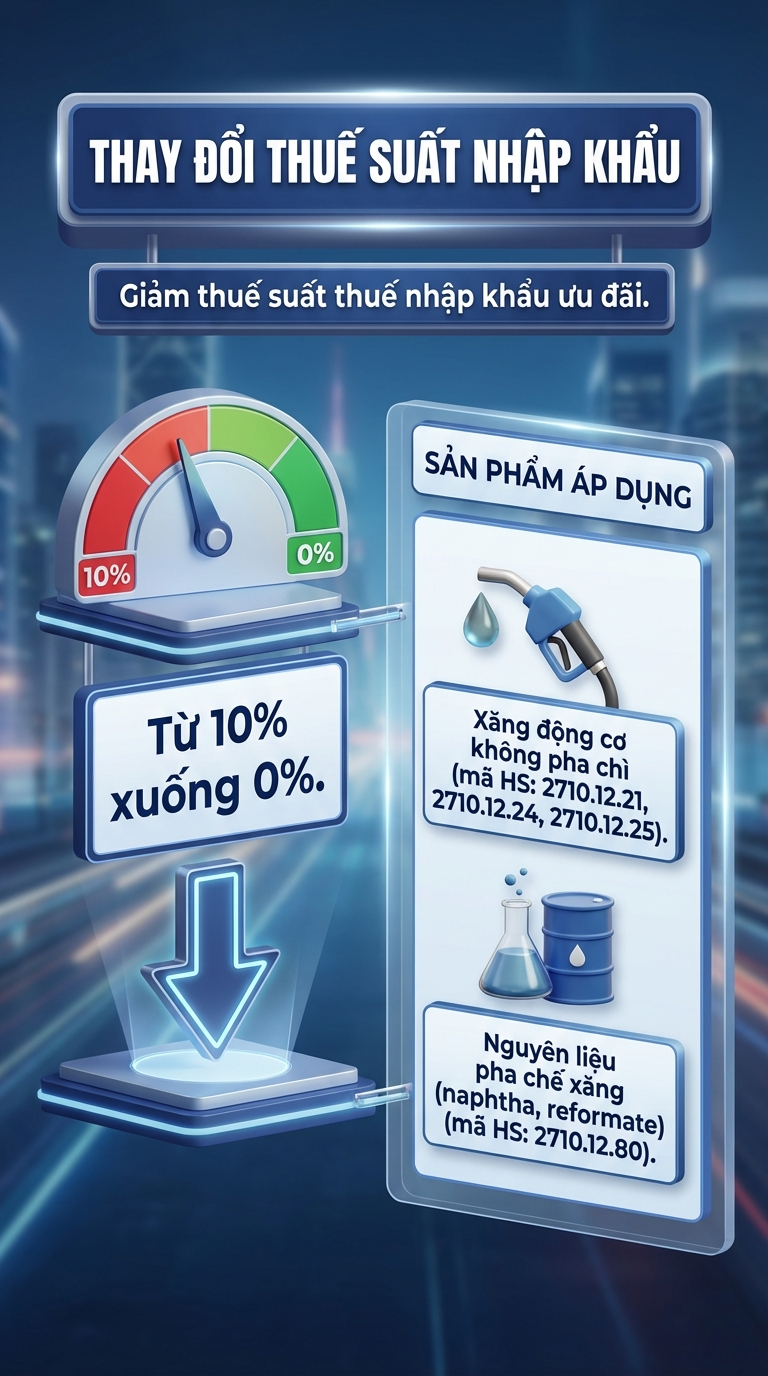 Thuế nhập khẩu xăng dầu đồng loạt giảm nóng về 0%: Cụ thể những loại nào được giảm?- Ảnh 1.