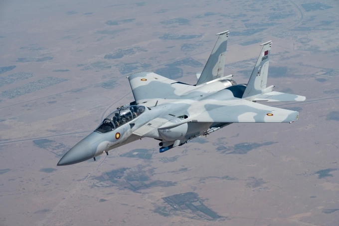 Tiêm kích F-15 của quân đội Qatar, năm 2023. Ảnh: USAF