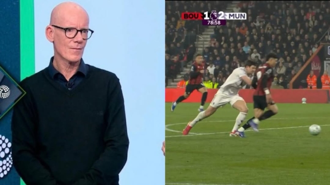 Cựu trọng tài Dermot Gallagher và tình huống Maguire kéo ngã Evanilson trong trận Man Utd hòa Bournemouth 2-2 ở vòng 31 Ngoại hạng Anh trên sân Vitality, Boscombe, ngoại ô Bournemouth, Dorset, Anh tối 20/3/2026. Ảnh: Sky Sports