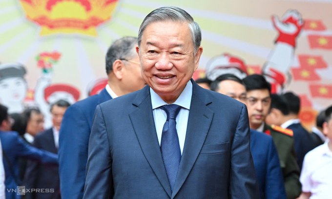 Tổng Bí thư Tô Lâm đi bầu cử đại biểu Quốc hội và HĐND các cấp tại phường Ba Đình, Hà Nội, ngày 15/3. Ảnh: Giang Huy