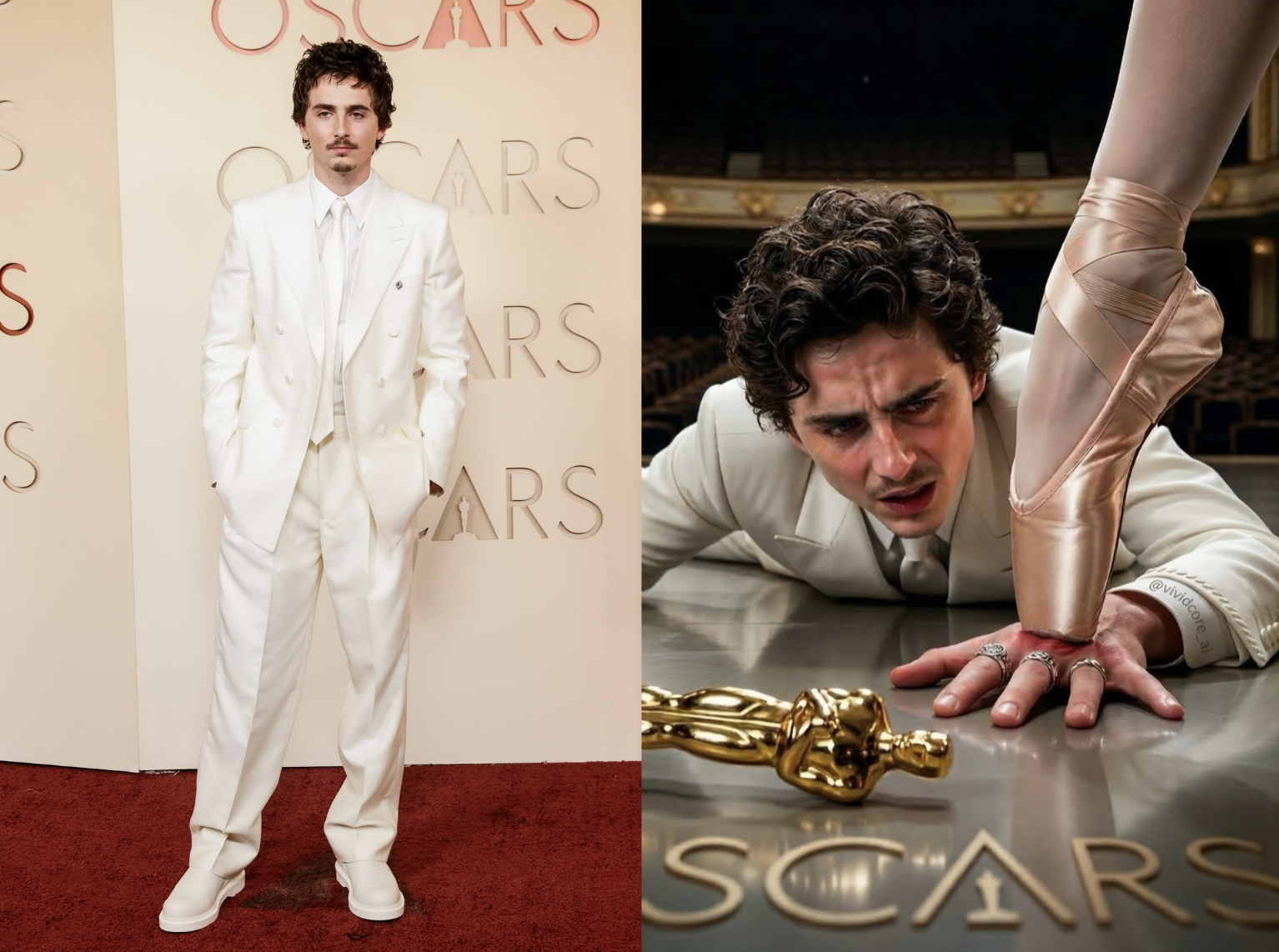 Đang bảnh trai cạnh Kylie Jenner, Timothée Chalamet bỗng mặc váy múa ballet tưng bừng, chuyện gì đây?- Ảnh 1.