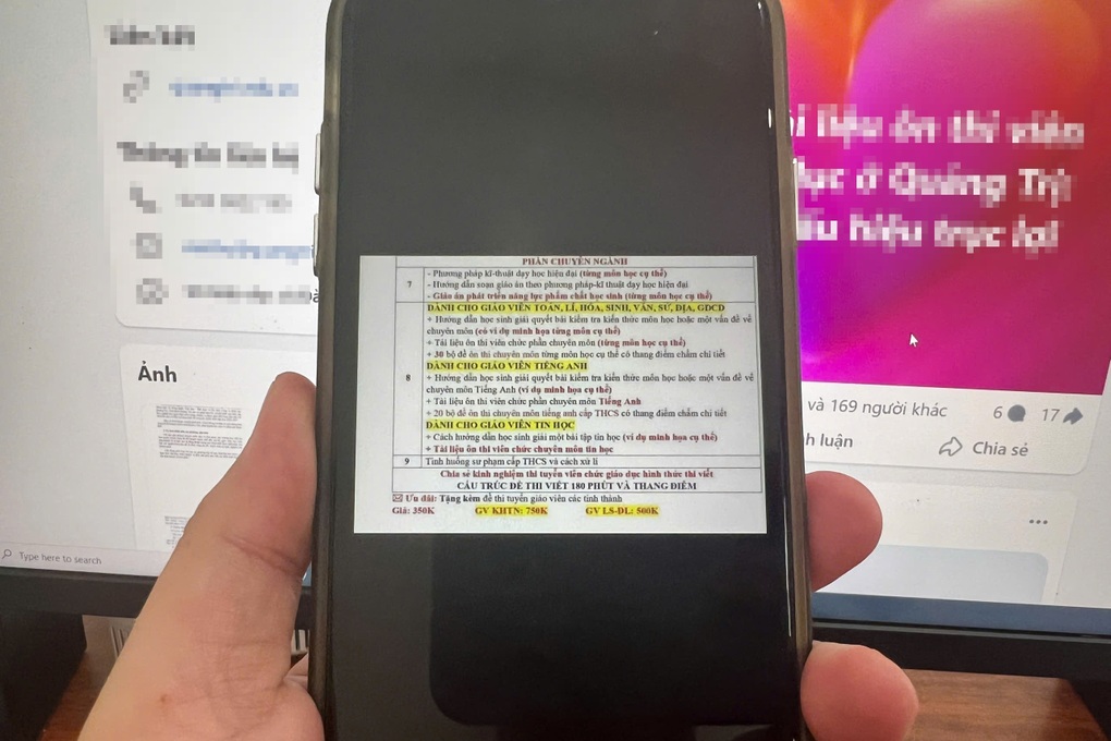 Đề nghị xác minh việc rao bán tài liệu ôn thi viên chức giáo dục trên mạng - 1