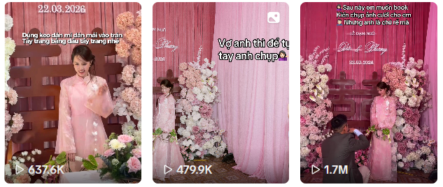 Cô dâu hot nhất TikTok hôm nay: Diện áo dài xinh phát sáng, cả cõi mạng 