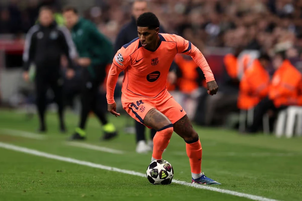 Rashford đang có phong độ cao tại Barca sau khi rời MU. ẢNH: MIRROR/GETTY mu-barcelona-marcus-rashford.jpg