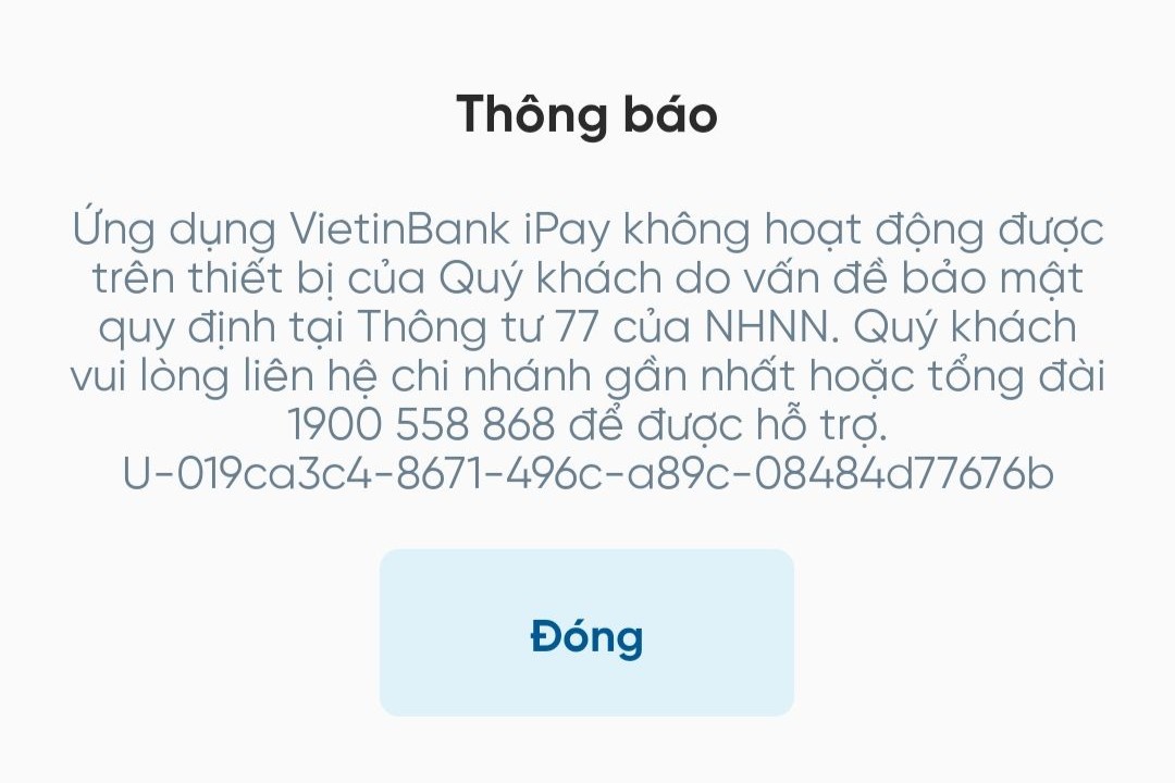 Điện thoại xách tay trước nguy cơ bị chặn ứng dụng ngân hàng và các dịch vụ công- Ảnh 1. Điện thoại xách tay trước nguy cơ bị chặn ứng dụng ngân hàng và các dịch vụ công- Ảnh 1.