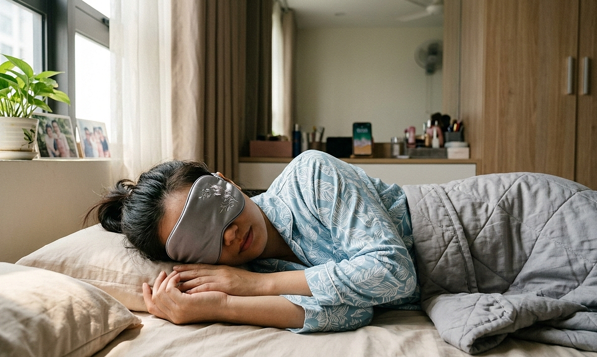 Điều gì xảy ra nếu đeo bịt mắt khi ngủ? 1 Dieu gi xay ra neu deo bit mat khi ngu